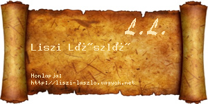 Liszi László névjegykártya